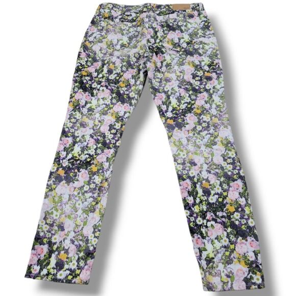 Madewell Jeans Size 29 30x28 Madewell Skinny Skinny Ankle Jeans  Stretch Floral - Picture 2 of 7